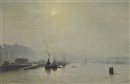  Le Port de Rouen dans la brume (1882)